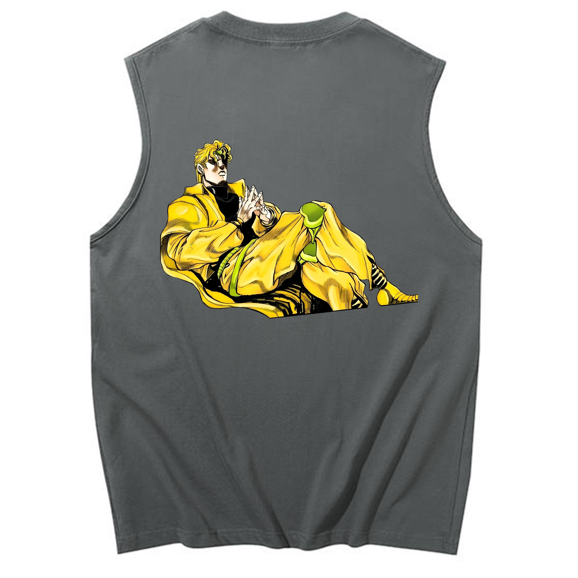 （画像用） ジョジョの奇妙な冒険 ディオ?ブランドー JoJo's Bizarre Adventure Dio Brando コットン100％タンクトップ（背面プリント）